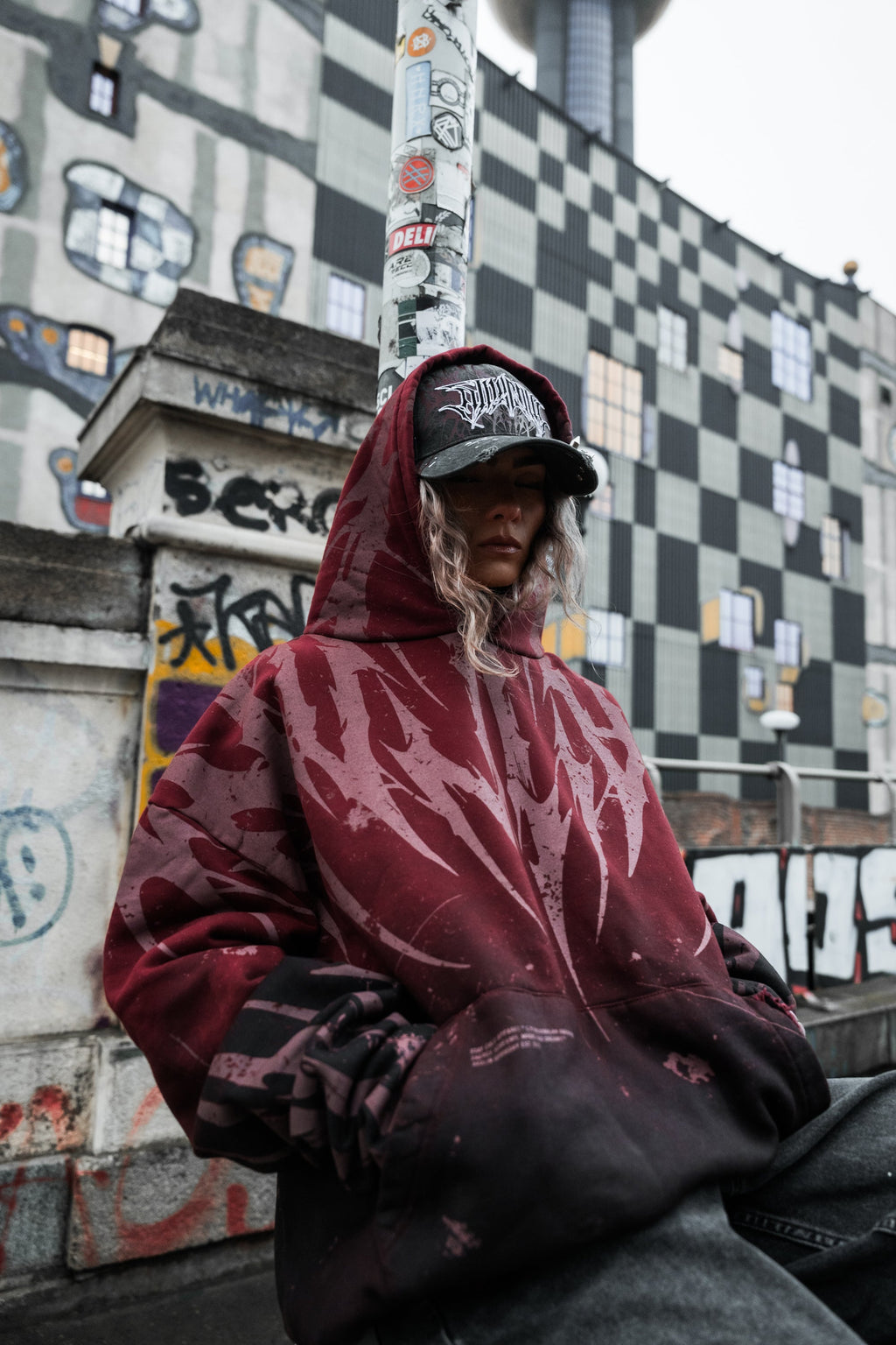 Thornbreaker (Rusty Red) - Heavy Oversized Hoodie (400GSM)
