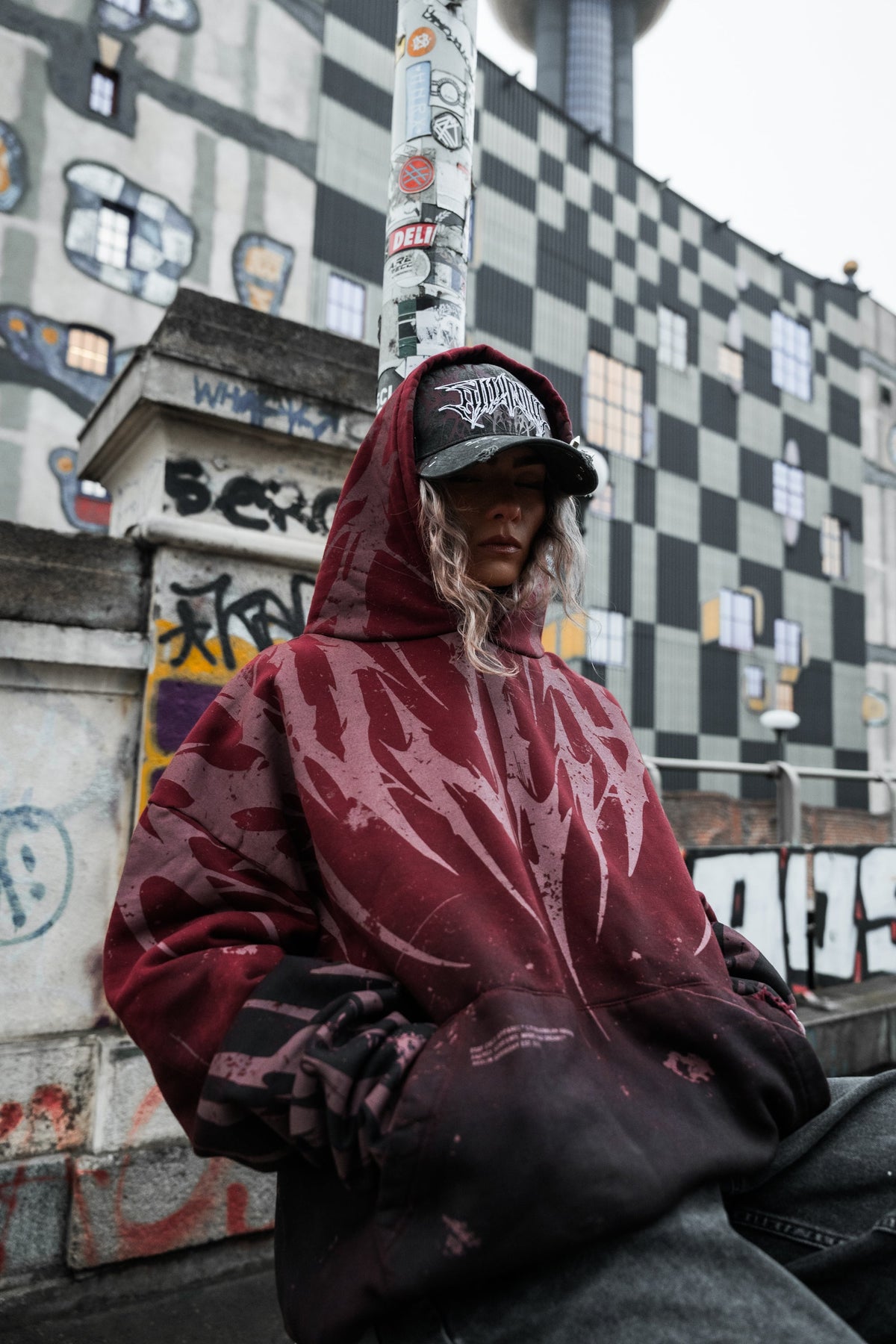 Thornbreaker (Rusty Red) - Heavy Oversized Hoodie (400GSM)