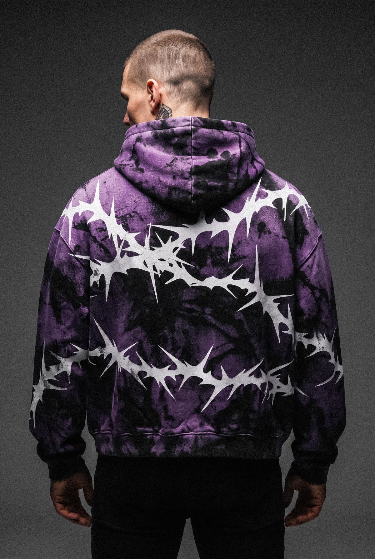Thornwave (Purple) - Heavy Oversized Hoodie (400GSM)