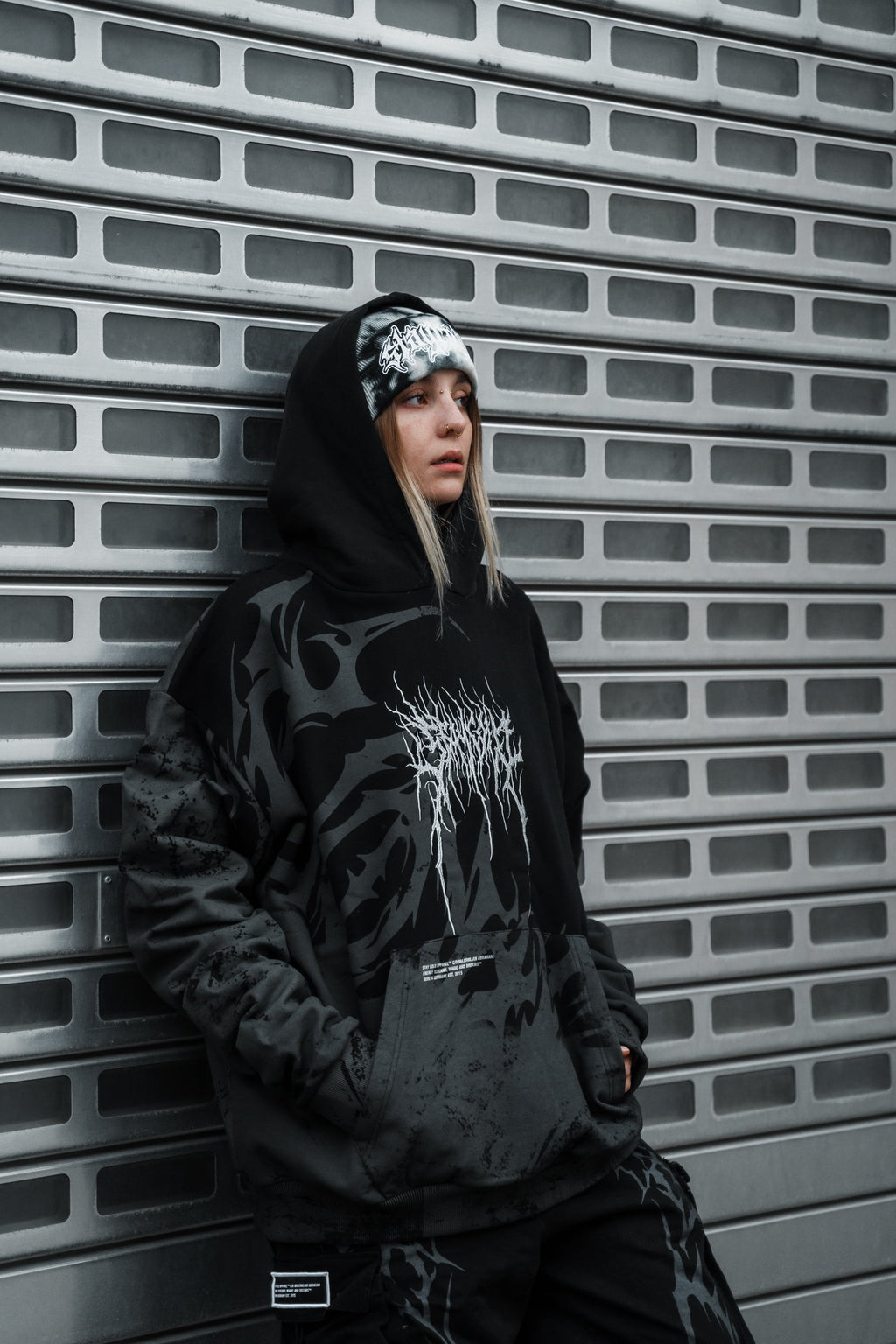 Trinity (Black) - Oversized Hoodie (350GSM)