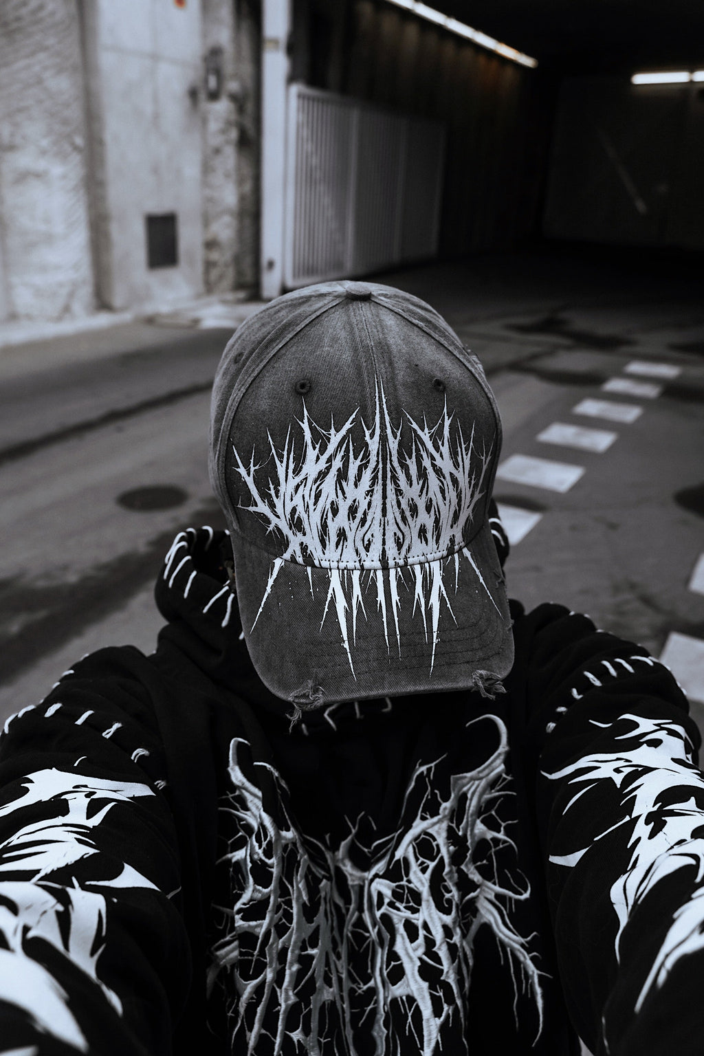 Veil Of Thorns - Distressed Baseball Cap (Black)