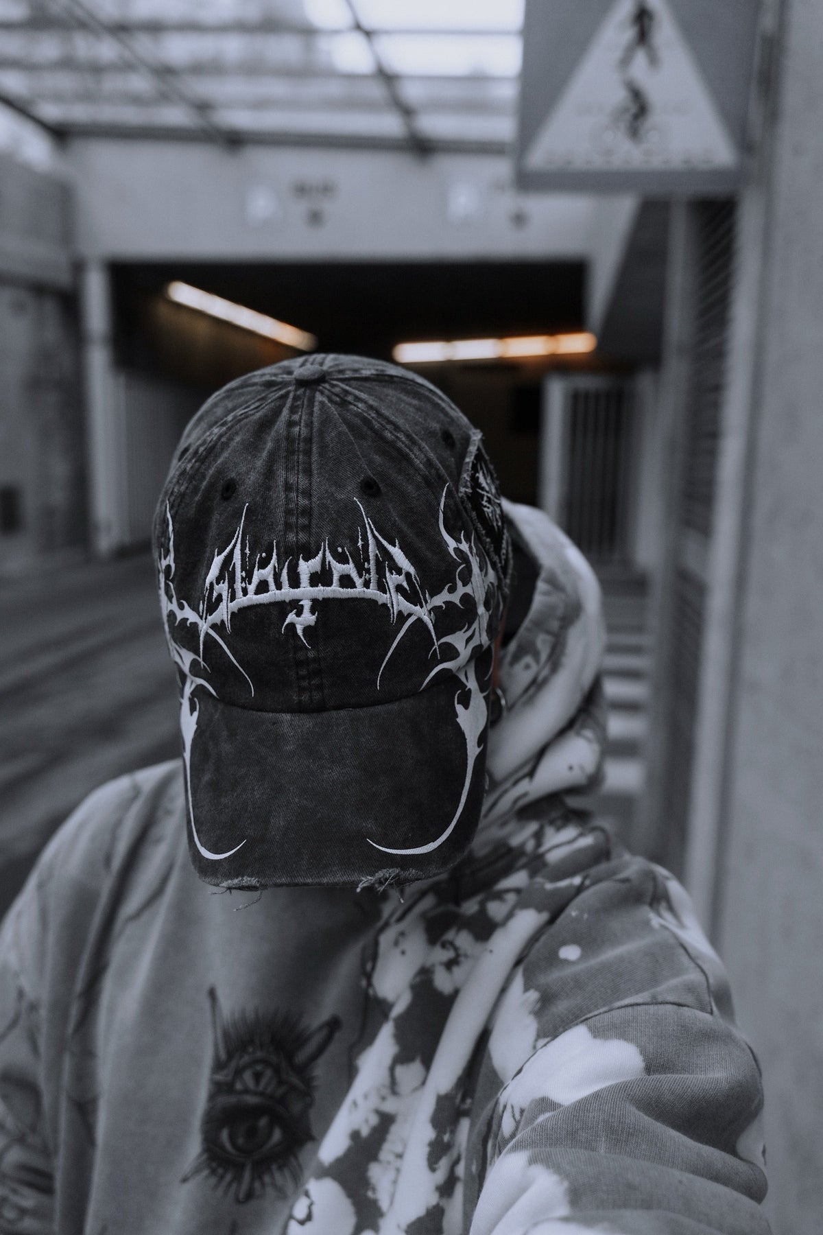 Veiled Origins - Bleached Dad Cap (White)
