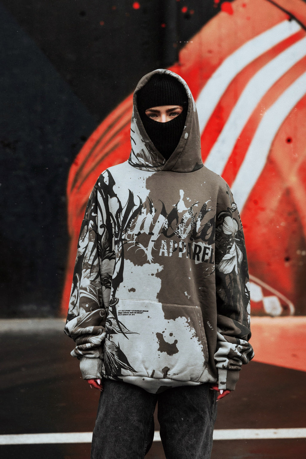 Veins Of Velvet (Allover) - Heavy Oversized Hoodie (400GSM)