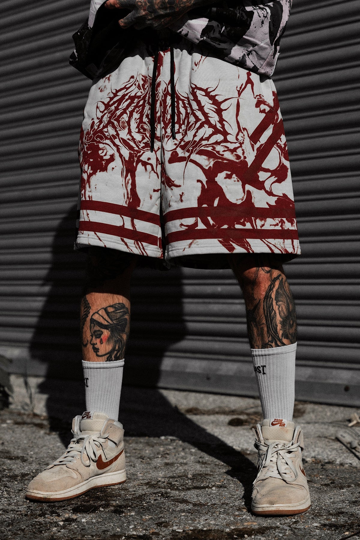 Veinstorm (Light Grey) - Prime Shorts (350GSM)