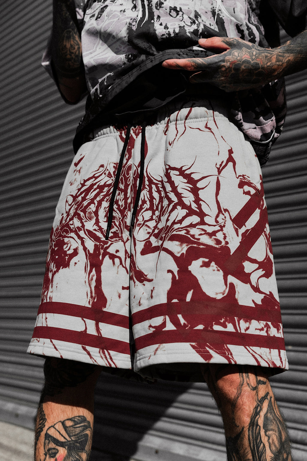 Veinstorm (Light Grey) - Prime Shorts (350GSM)