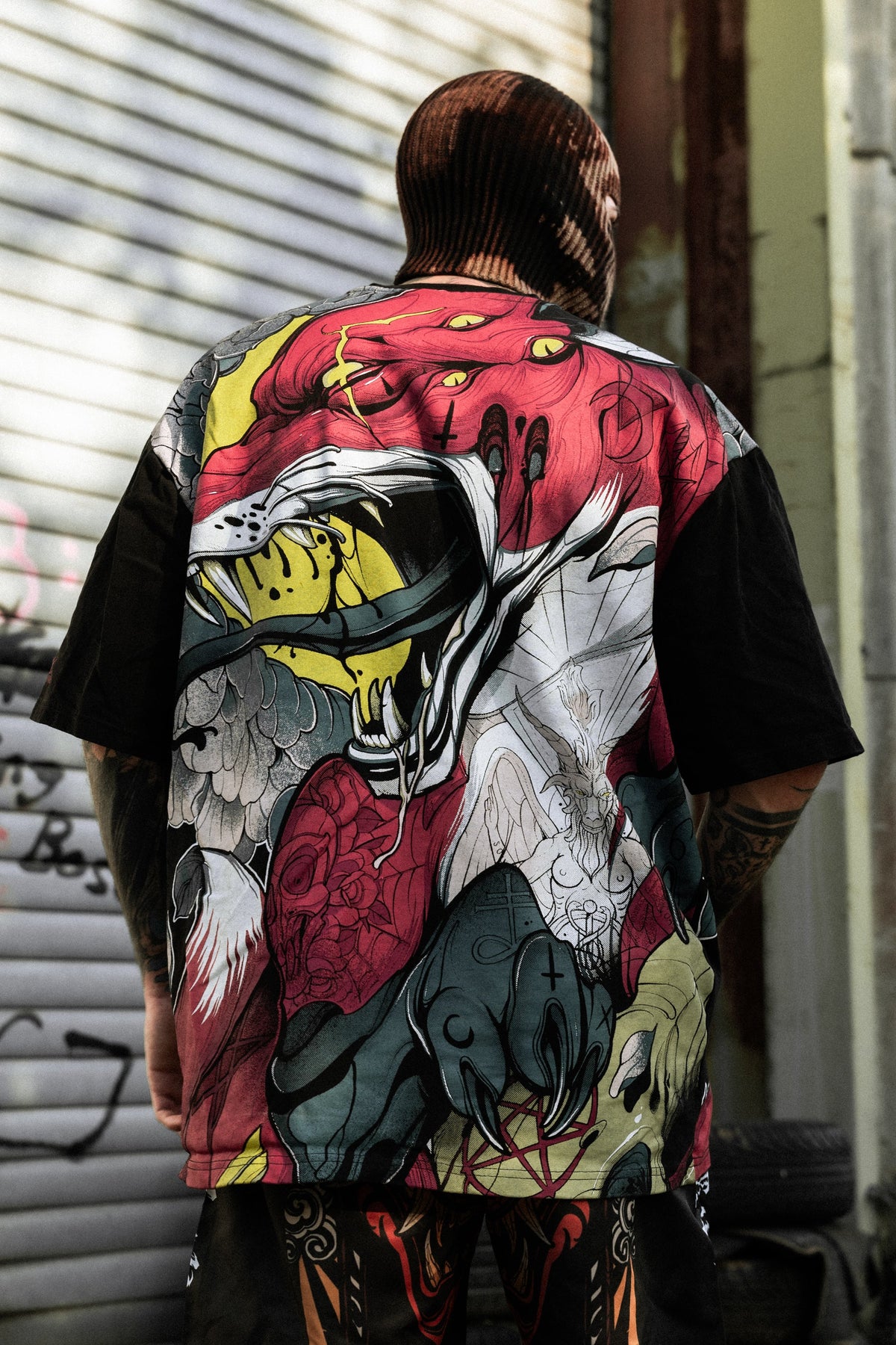 Zombie Fox (Allover) - Oversized T-Shirt (200GSM)