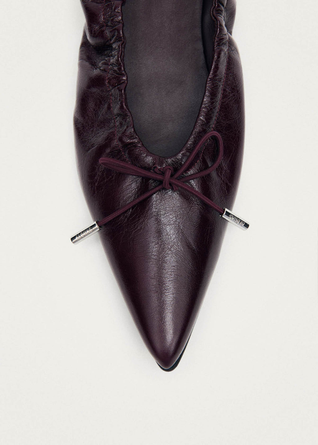 Arden Rift Burgundy Leather Ballet Flats