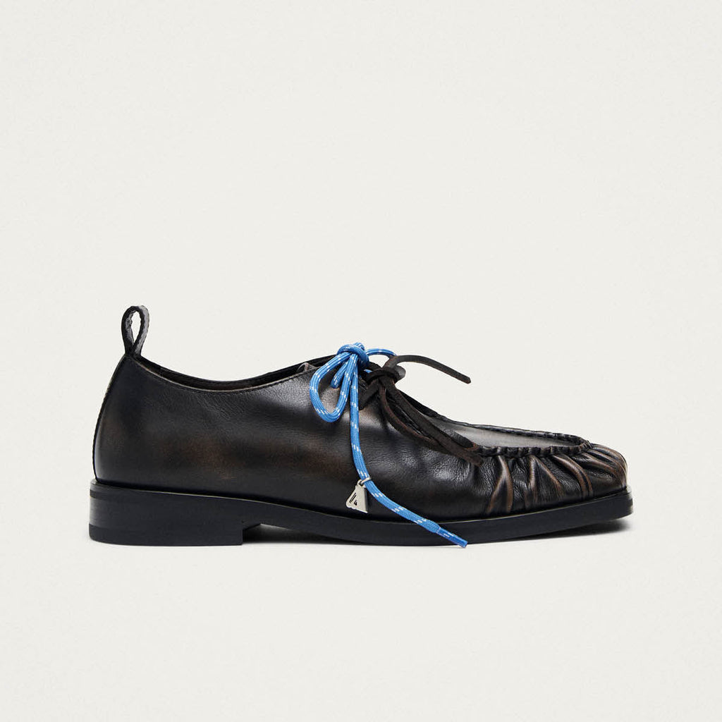 Dani Vintage Effect Brown Leather Oxfords