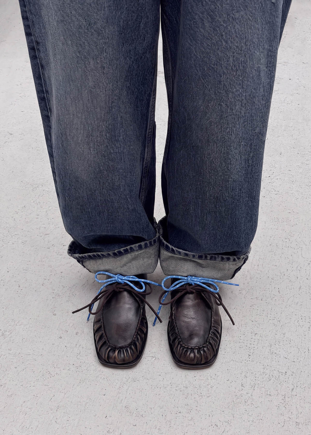 Dani Vintage Effect Brown Leather Oxfords