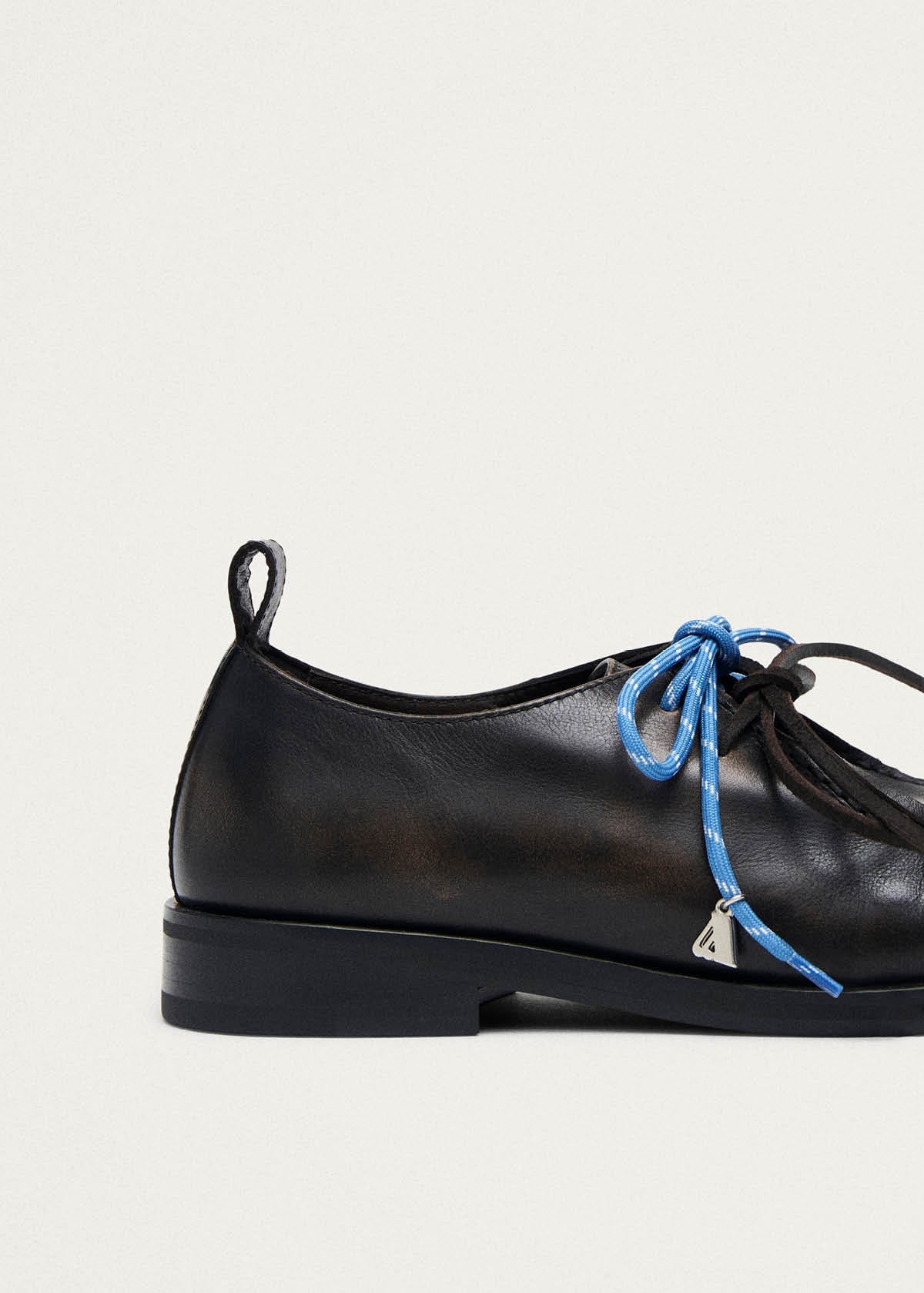 Dani Vintage Effect Brown Leather Oxfords
