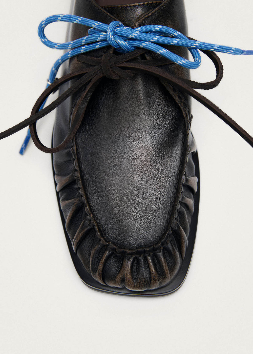 Dani Vintage Effect Brown Leather Oxfords