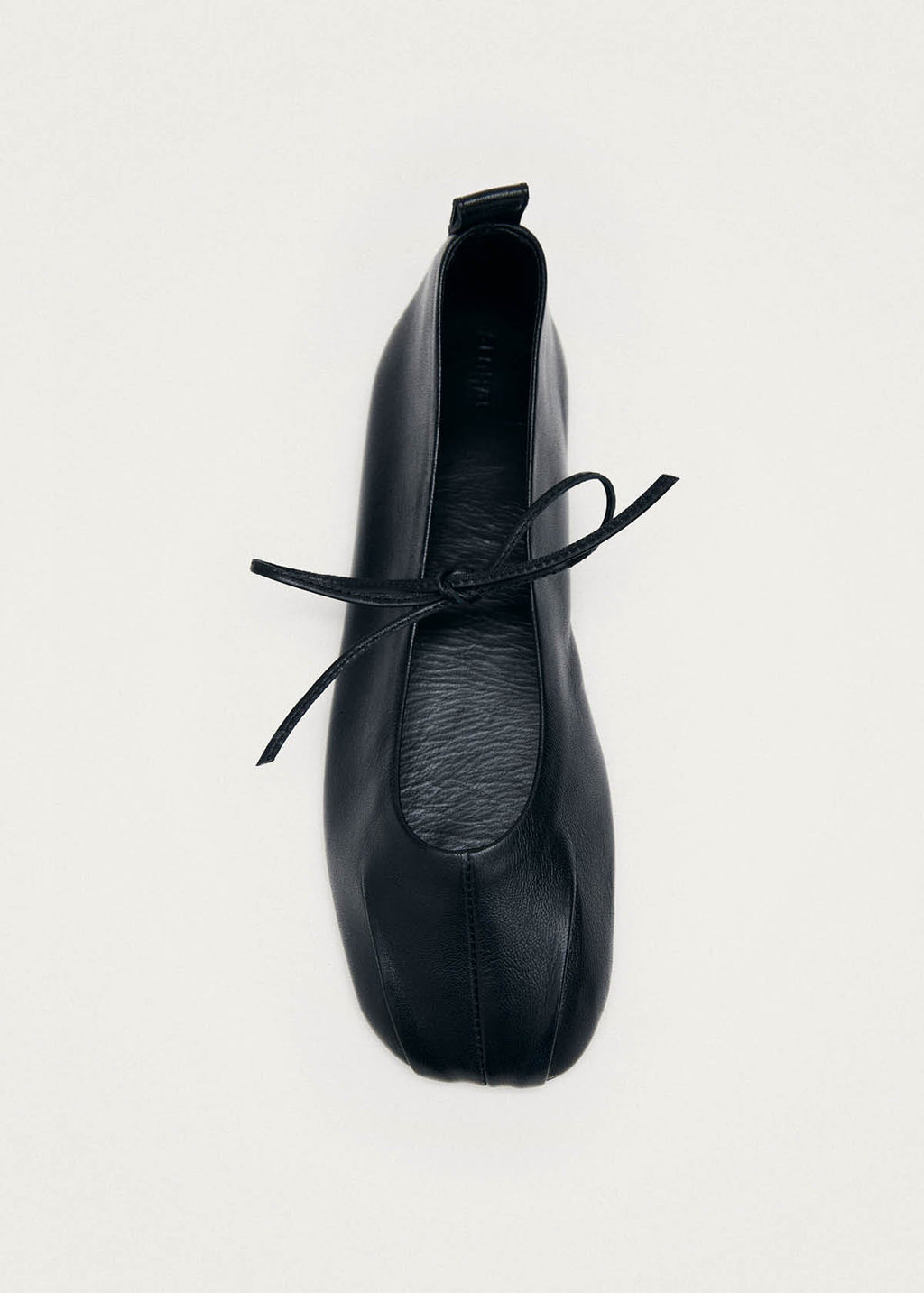 Elva Black Leather Ballet Flats