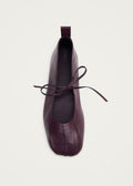 Elva Burgundy Leather Ballet Flats