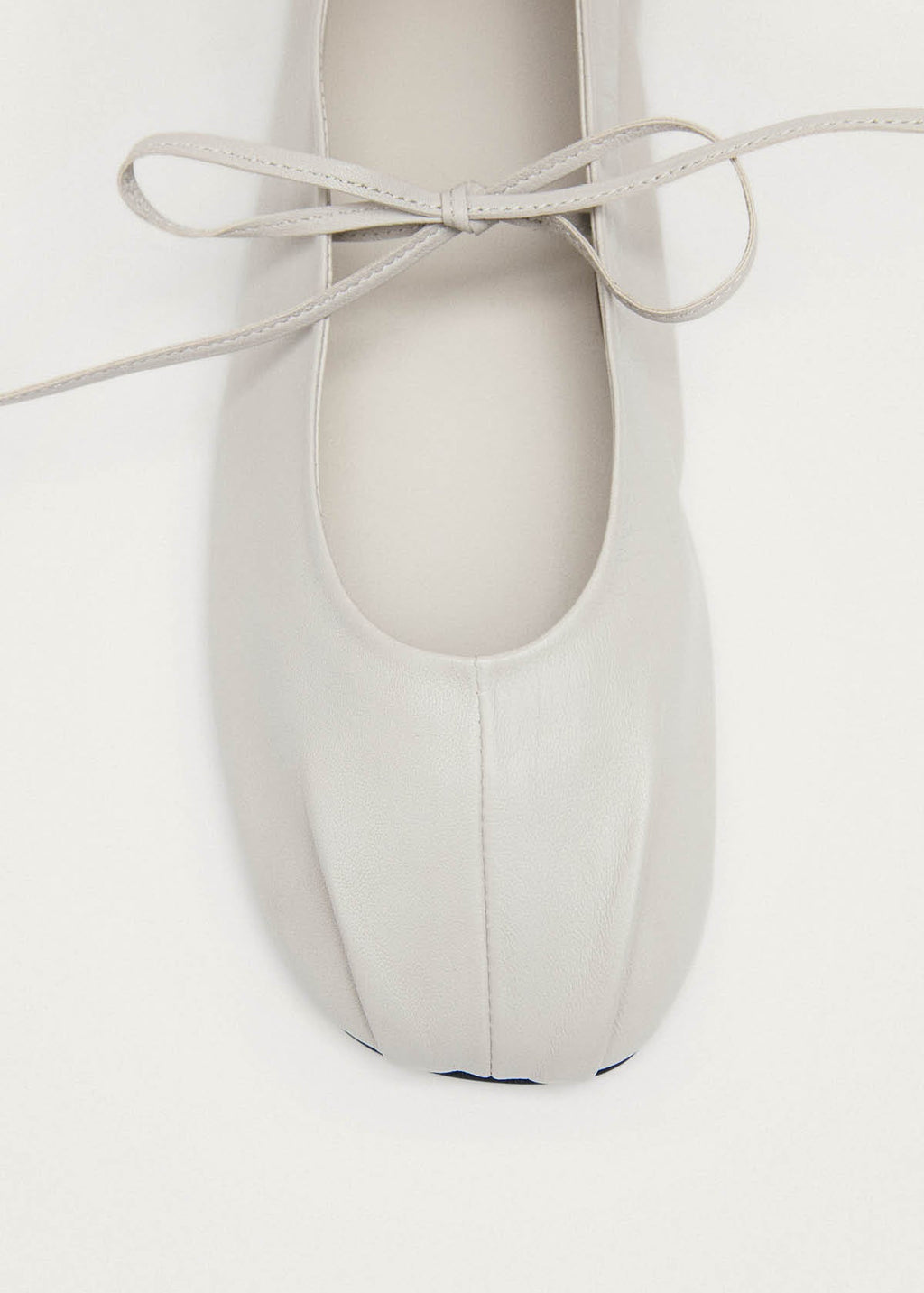 Elva Cream Leather Ballet Flats