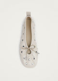 Rosalind All Studs Cream Leather Ballet Flats