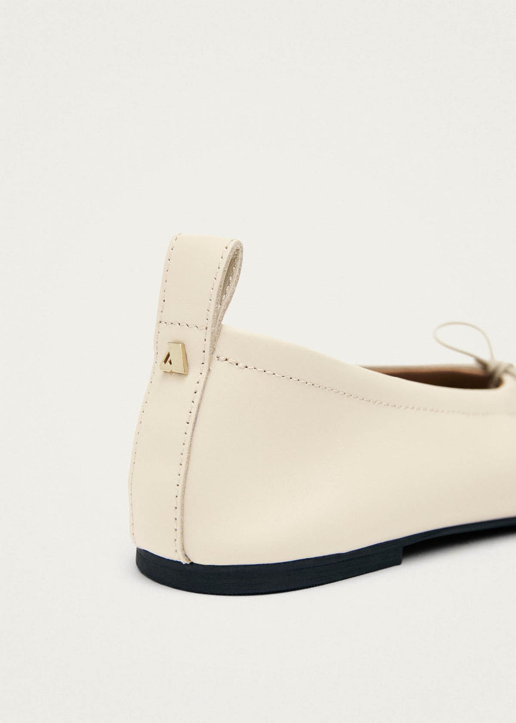 Rosalind Cream Leather Ballet Flats