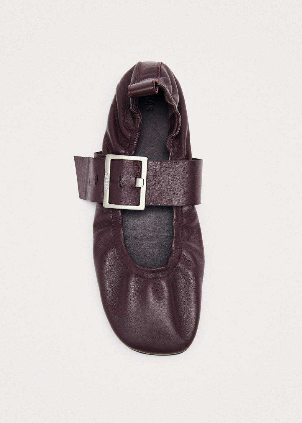 Sarea Burgundy Leather Ballet Flats