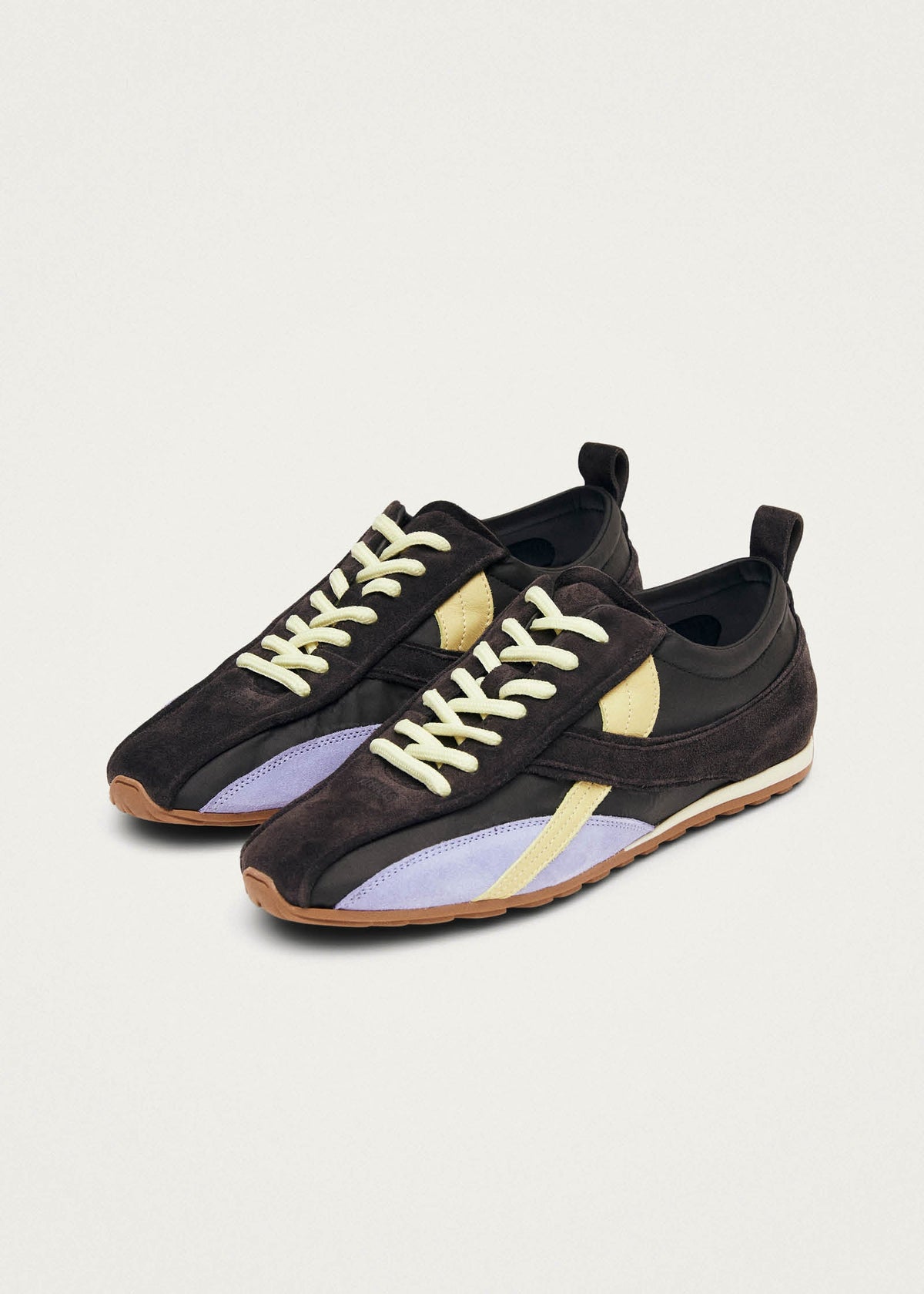 Tb.304 Nylon Brown Leather Sneakers