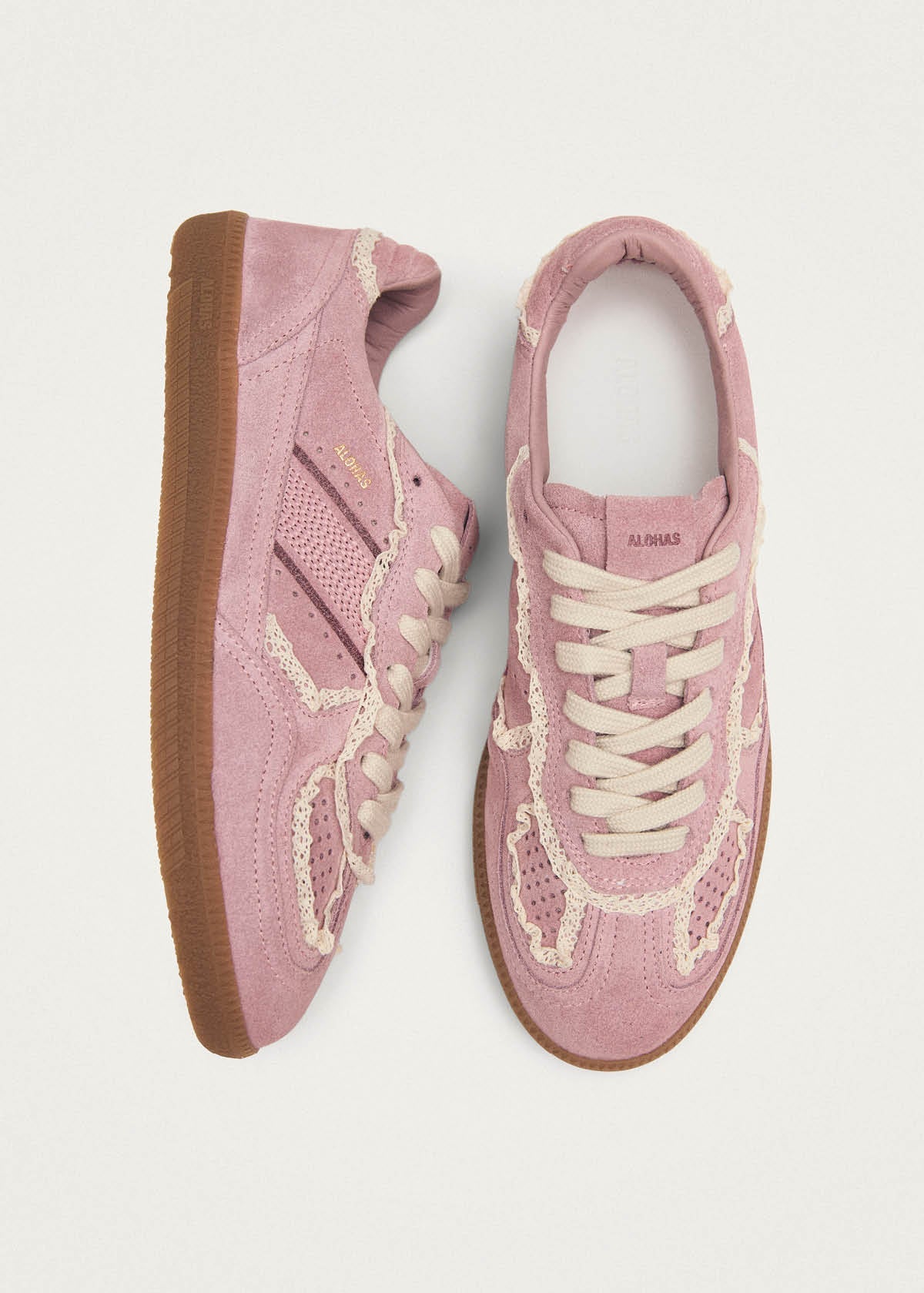 Tb.490 Crochet Pink Leather Sneakers